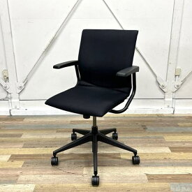 Steelcase プロテジェ クロス張り 固定肘 ナイロン足 ブラック PTG-1223