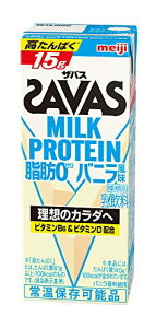 SAVAS(�U�o�X) MILK PROTEIN ���b0 �o�j������ 200ml×24 ���� �~���N�v���e�C�� �@��������