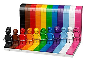 ���S(LEGO) Everyone Is Awesome �������� �ߋ� �v���[���g �u���b�N LGBTQIA+ 40516 �@��������