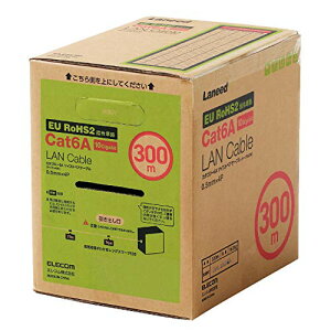 �G���R�� LAN�P�[�u�� CAT6A�Ή� ���� �R�l�N�^���� RoHS�w�ߏ��� �P�� �����b�N�X 300m �u���[ LD-GPAL/B �@��������