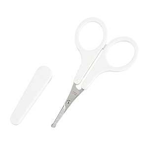 貝印 KAI 薄刃セーフティハサミ 先丸刃先 キャップ付 スリム刃 鼻毛 ハサミ KQ3105  送料無料