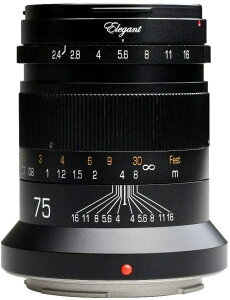 KIPON L| ELEGANT 75RFBK ELEGANT 75mm/f2.4 for EOS R(Black) CANON Lm