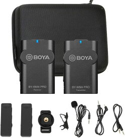 BOYA BY-WM4 BY-WM4 PRO K1 TRS/TRRS接続 カメラ/スマホ用ワイヤレスマイク(1個送信機+1個受信機)