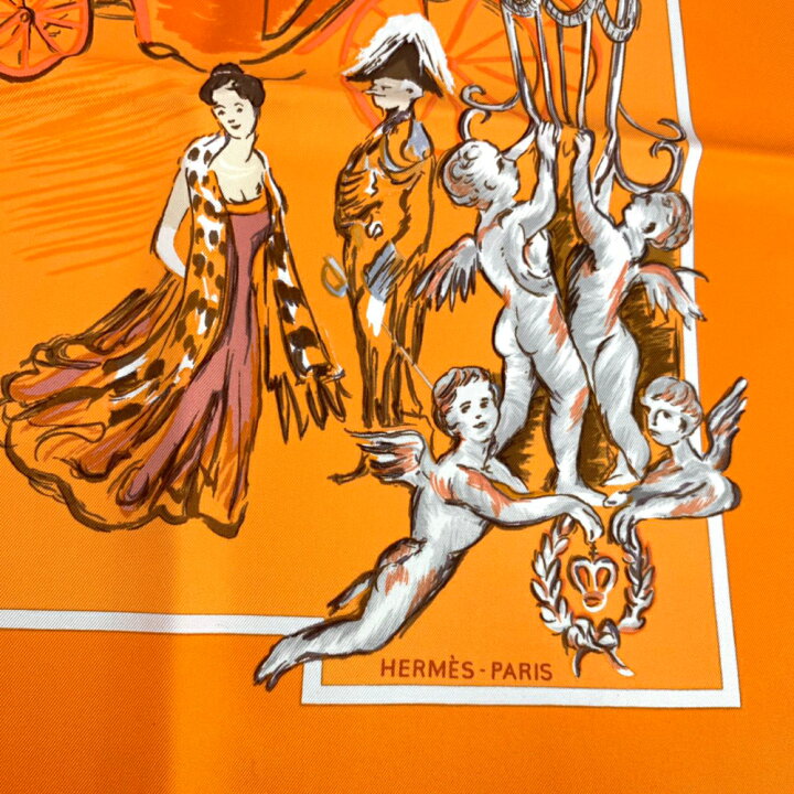 楽天市場】希少 極美品 HERMES エルメス カレ90 スカーフ SOIREE DE 