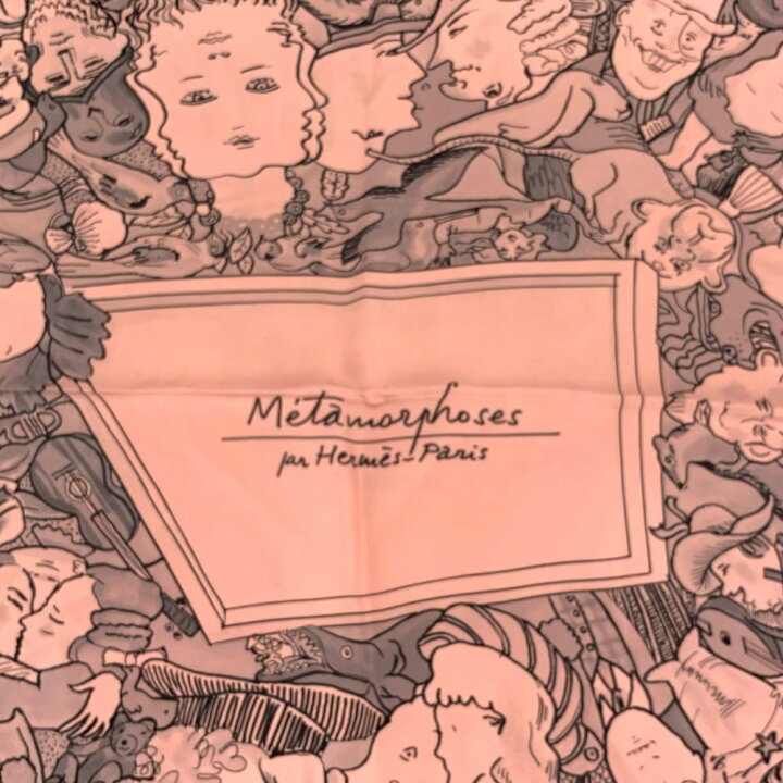 楽天市場】極美品 HERMES エルメス Metamorphoses Par 限定タグ カレ90 