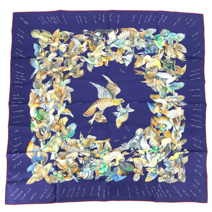 極希少 HERMÈS カレ 90 LES まるい TOURTERELLES（鳩）