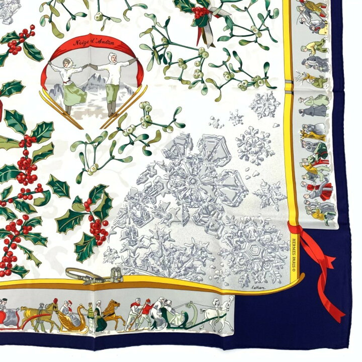 楽天市場】Hermes エルメス カレ90 Neige d