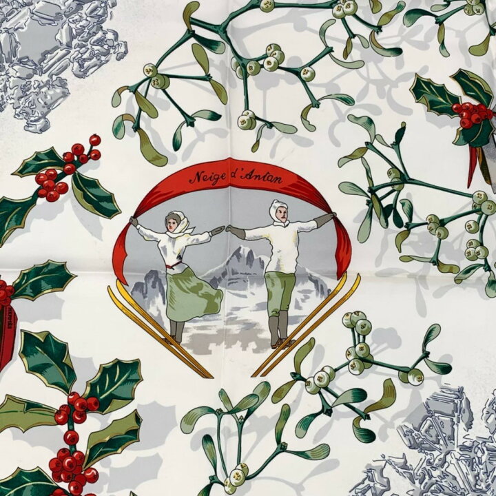 楽天市場】Hermes エルメス カレ90 Neige d