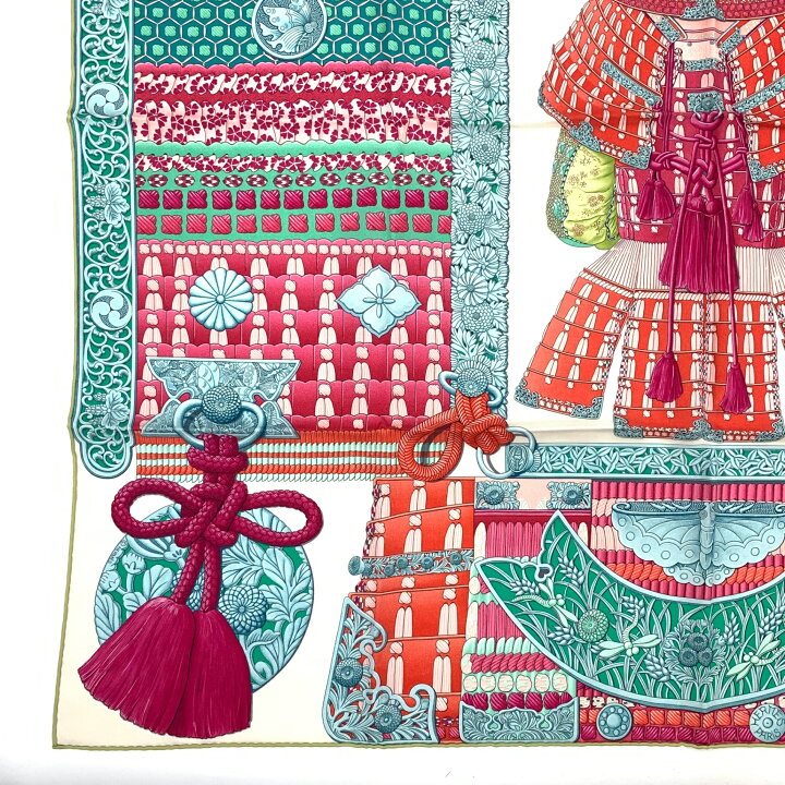 楽天市場】極美品 HERMES エルメス 希少 カレ90 PARURES DE SAMOURAIS  