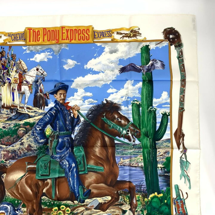 楽天市場】極美品 レア物 希少 HERMES エルメス カレ90 THE PONY 