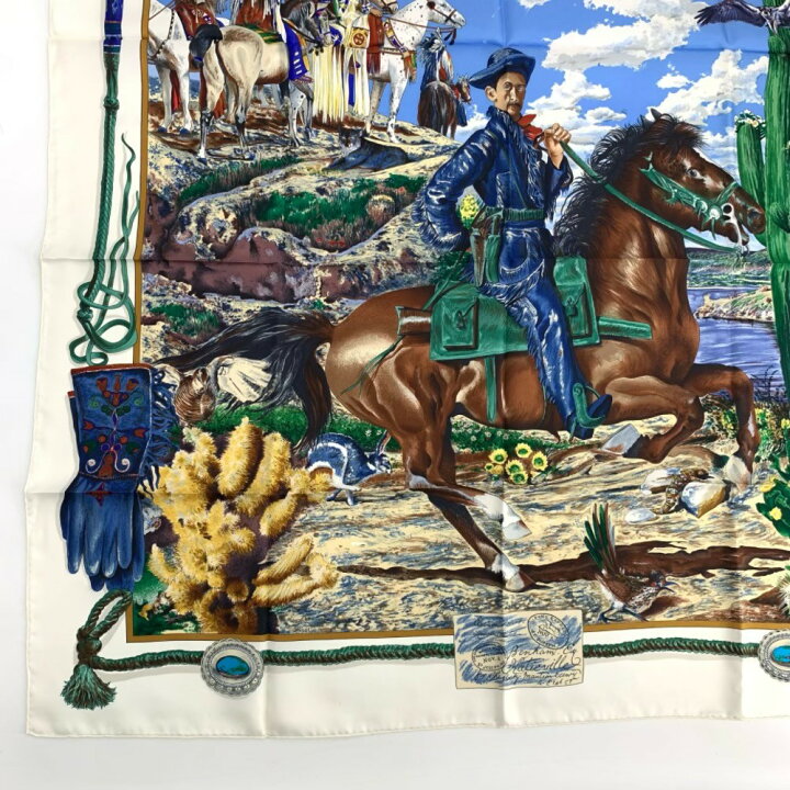 楽天市場】極美品 レア物 希少 HERMES エルメス カレ90 THE PONY 