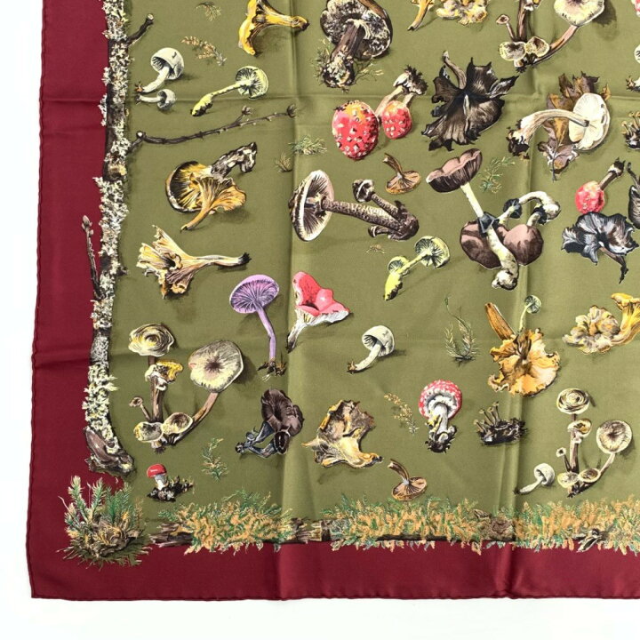 楽天市場】美品 HERMES エルメス カレ90 Champignons シャンピニオン 