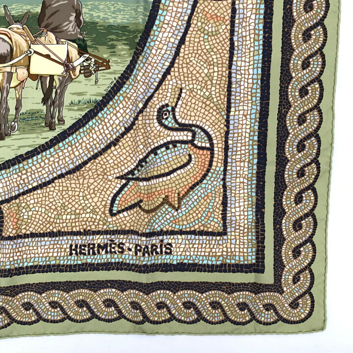 楽天市場】極美品 希少 HERMES エルメス カレ90 ヒマラヤ杉の下で SOUS 