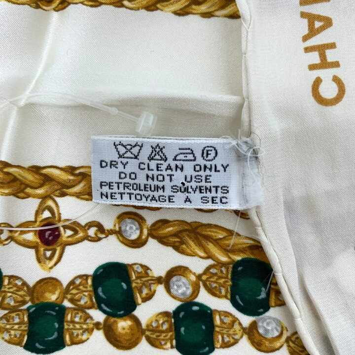 楽天市場】極美品 CHANEL シャネル シルクスカーフ 大判 グリポア 