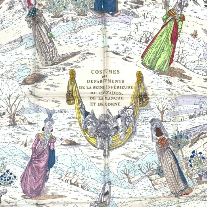 楽天市場】美品 HERMES エルメス カレ90 Costumes ノルマンディの民族 