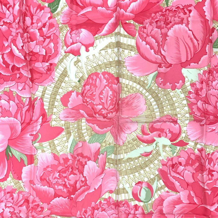 楽天市場】HERMES エルメス カレ90 Les Pivoines 芍薬 花柄 ピンク 