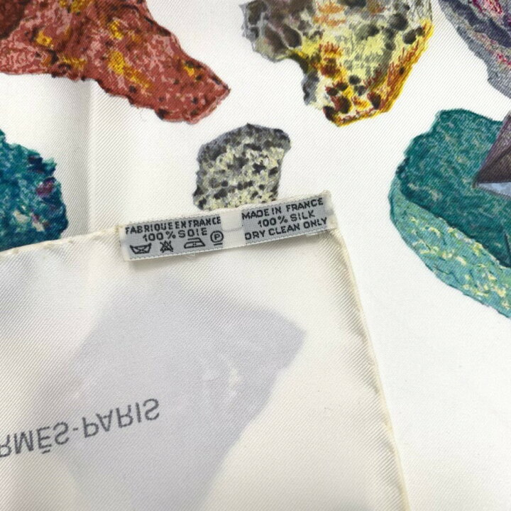 楽天市場】HERMES エルメス カレ90 MINERAUX 鉱物柄 シルク スカーフ 