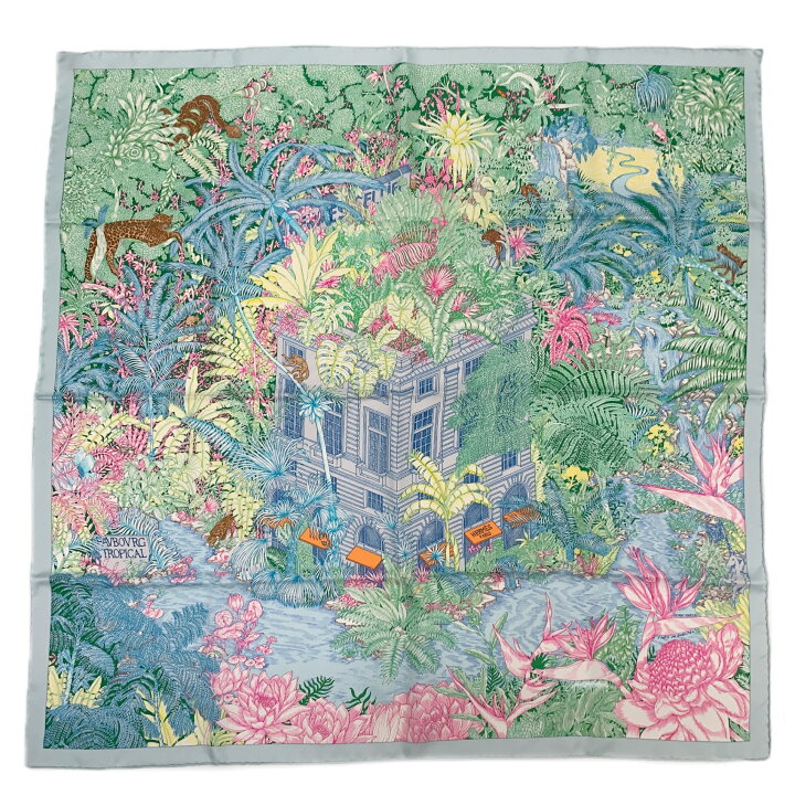 楽天市場】未使用級 HERMES エルメス カレ90 Faubourg Tropical 