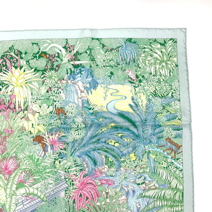 楽天市場】未使用級 HERMES エルメス カレ90 Faubourg Tropical 