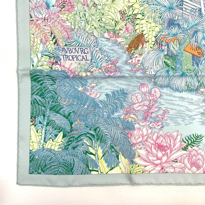 楽天市場】未使用級 HERMES エルメス カレ90 Faubourg Tropical 