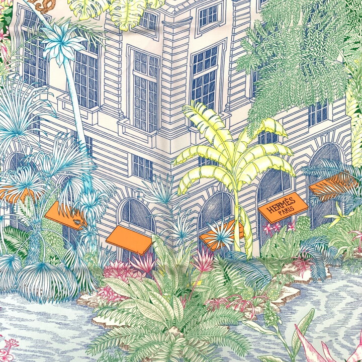 楽天市場】未使用級 HERMES エルメス カレ90 Faubourg Tropical 