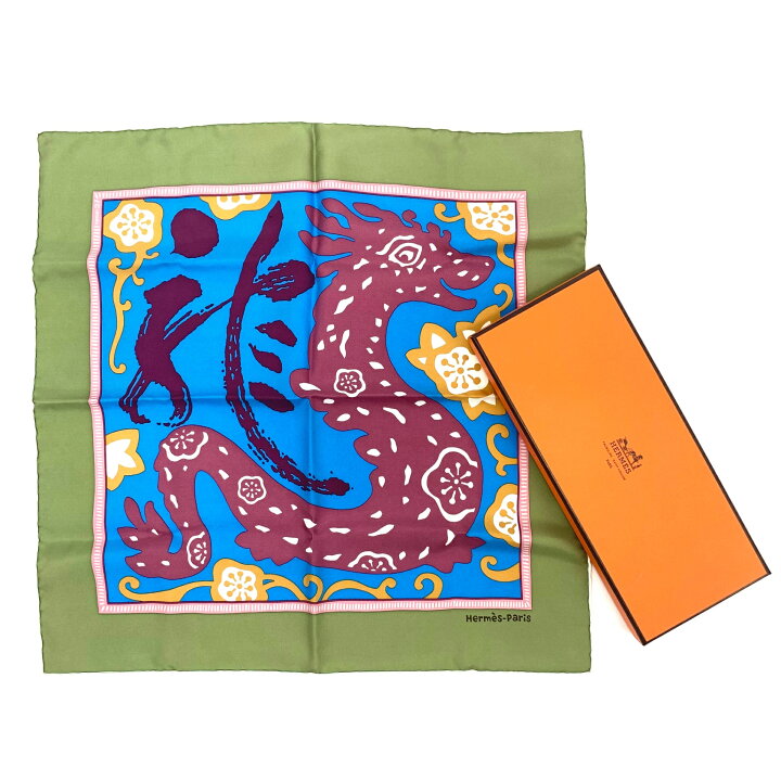 楽天市場】未使用級 希少 レア HERMES エルメス スカーフ カレ45 L 