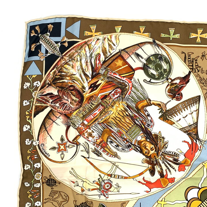 楽天市場】極美品 HERMES エルメス カレ90 LES MYTHOLOGIES DES HOMMES 
