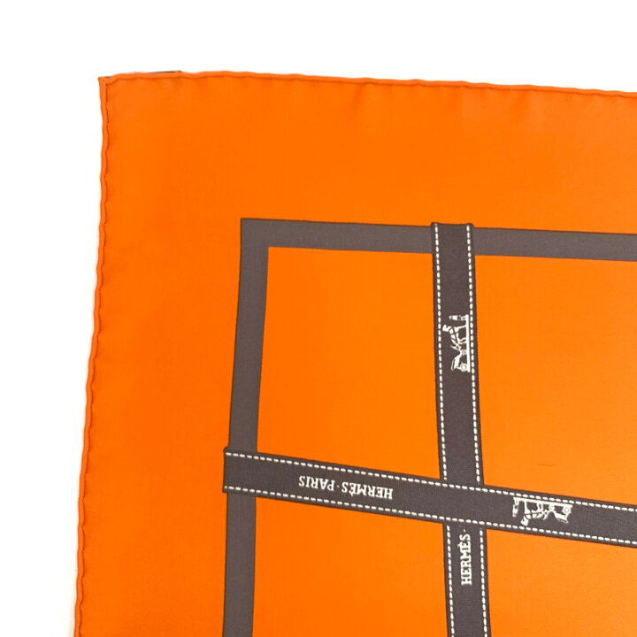 楽天市場】未使用 HERMES エルメス カレ90 ボルデュック リボン柄 