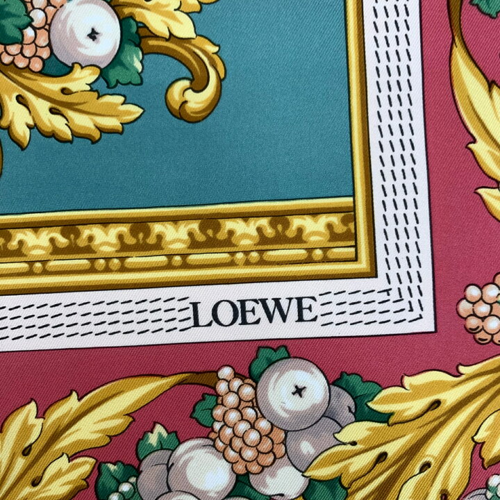 楽天市場】極美品 LOEWE ロエベ シルク100% 大判 スカーフ ストール 