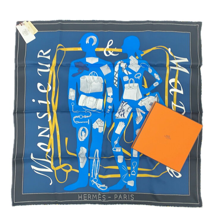 楽天市場】未使用品 HERMES エルメス カレ70 MONSIEUR ET MADAME 