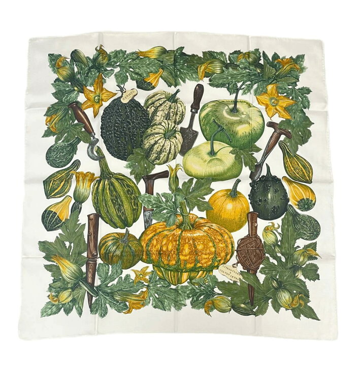 楽天市場】極美品 HERMES エルメス カレ90 CITROUILLES ET COLOQUINTES 