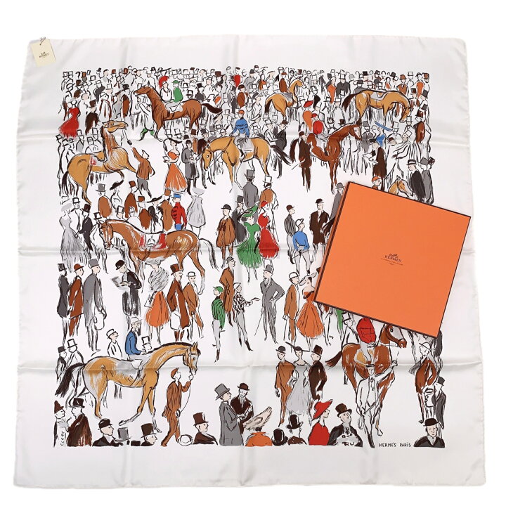 楽天市場】未使用品 HERMES エルメス カレ90 Paddock パドック 