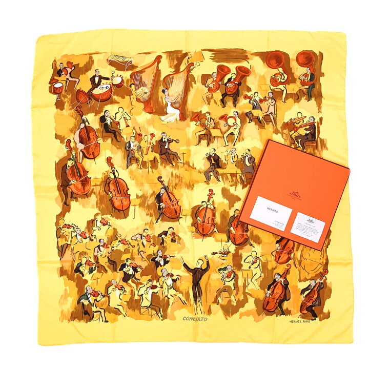 楽天市場】極美品 HERMES エルメス カレ90 CONCERTO 