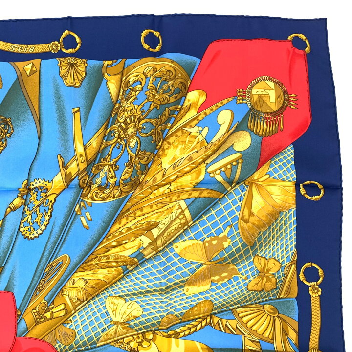 ☘️未使用に近い☘️ HERMES シルクの太陽 スカーフ カレ90 