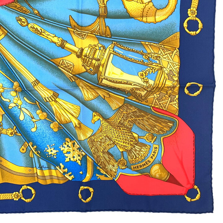 楽天市場】美品 HERMES エルメス カレ90 Soleil de Soie シルクの太陽  