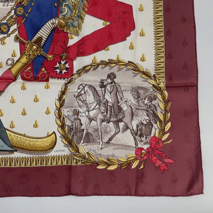楽天市場】極美品 HERMES エルメス カレ90 NAPOLEON HERMES ナポレオン 