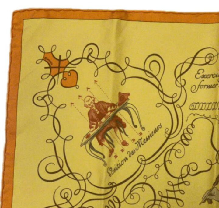 楽天市場】美品 HERMES エルメス カレ45 LART DECRIRE 書の芸術  