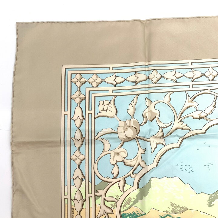 楽天市場】未使用級 HERMES エルメス カレ90 LE FLEUVE SACRE 聖なる 