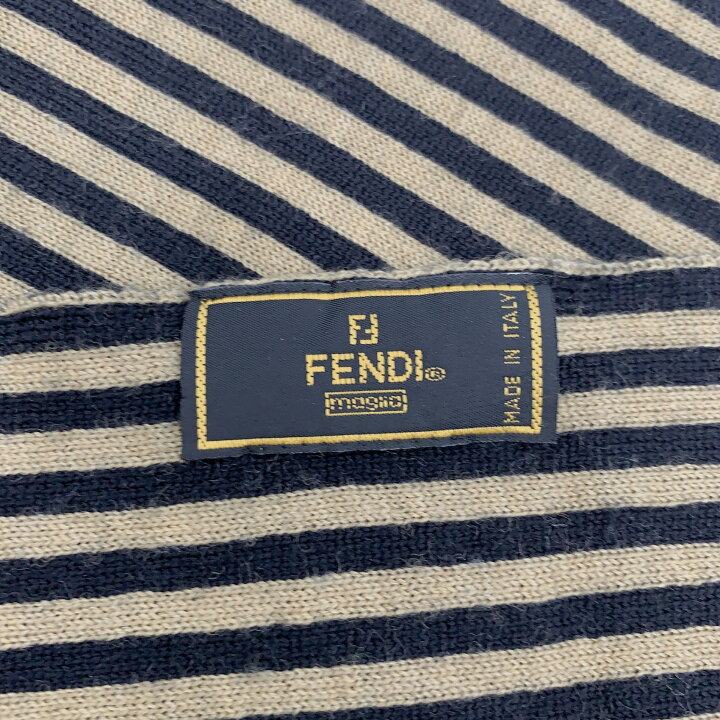 楽天市場】美品 FENDI フェンディ ズッカ柄 FFロゴ マフラー ロゴ 