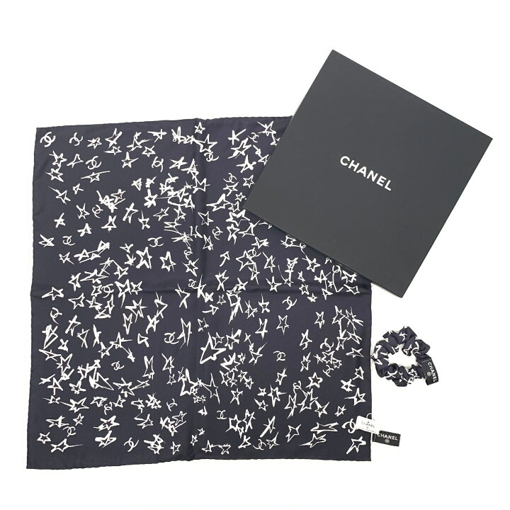 楽天市場】未使用品 CHANEL シャネル 22C シュシュ スカーフ 2点セット  