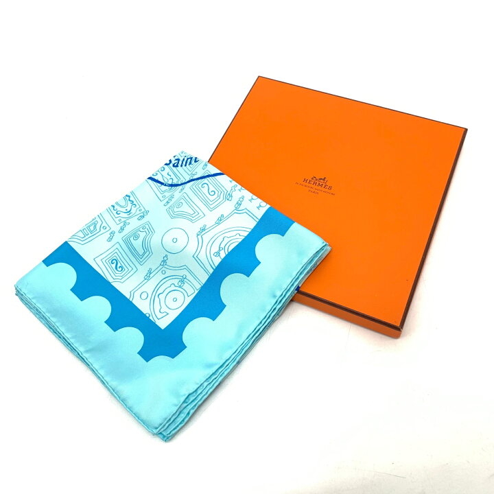 楽天市場】未使用級 HERMES エルメス カレ90 de passage a paris パリ 