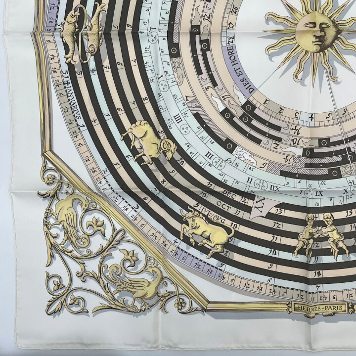 楽天市場】新品同様 HERMES エルメス カレ90 占星術 DIES ET HORE  