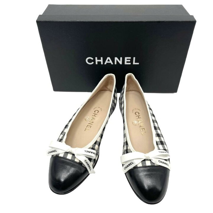 楽天市場】未使用品 CHANEL シャネル ギンガムチェック パンプス 