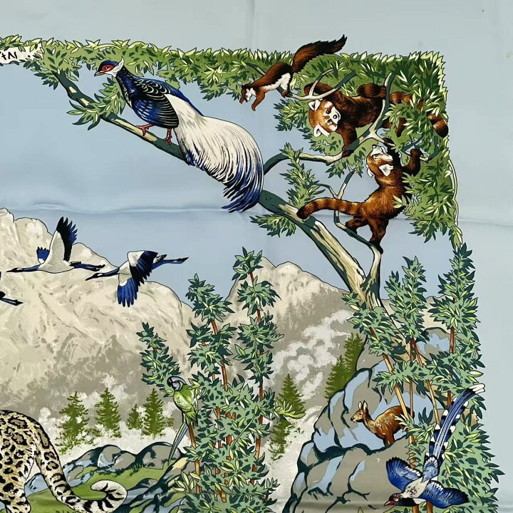 楽天市場】極美品 HERMES エルメス カレ90 スカーフ SICHUAN 四川省  