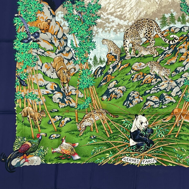 楽天市場】極美品 HERMES エルメス カレ90 スカーフ SICHUAN 四川省  