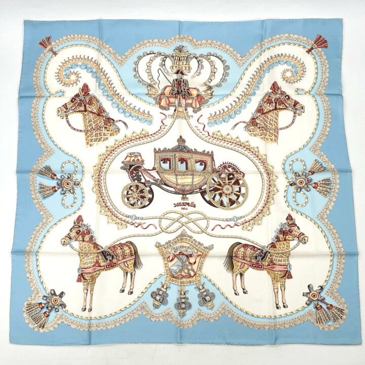 楽天市場】極美品 HERMES エルメス パプロール馬車と貴族 カレ90  