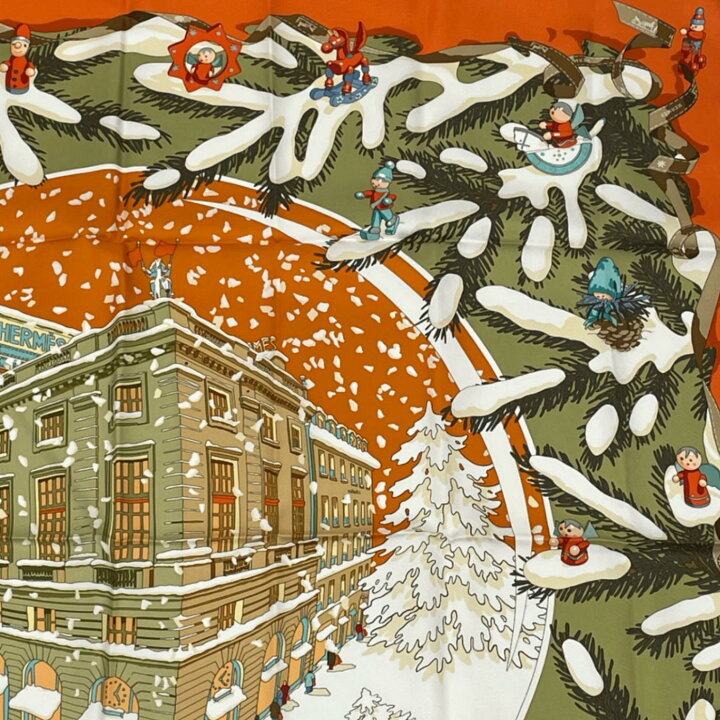貴重品 HERMES モンサンミッシェル シルクカレ ブラウス E3114 貴重品 