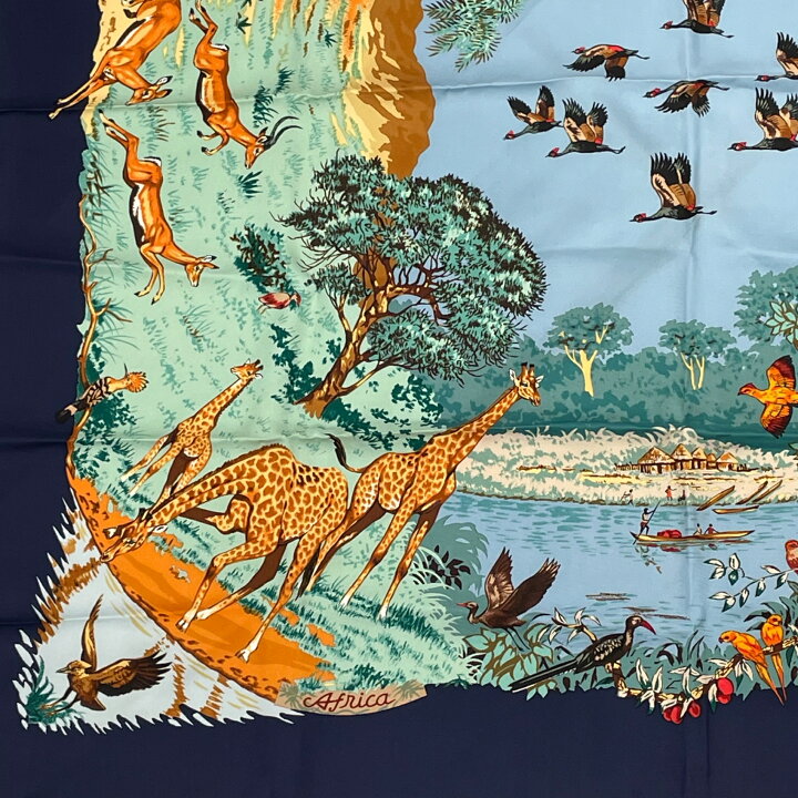 楽天市場】極美品 HERMES エルメス スカーフ カレ90 AFRICA アフリカ 