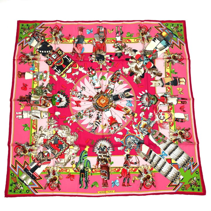 楽天市場】美品 HERMES エルメス カレ90 Kachinas カチナ インディアン  