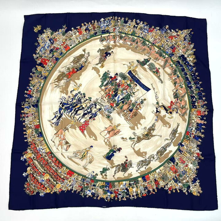 楽天市場】極美品 HERMES エルメス カレ90 CIRQUE MOLIER モリエ  